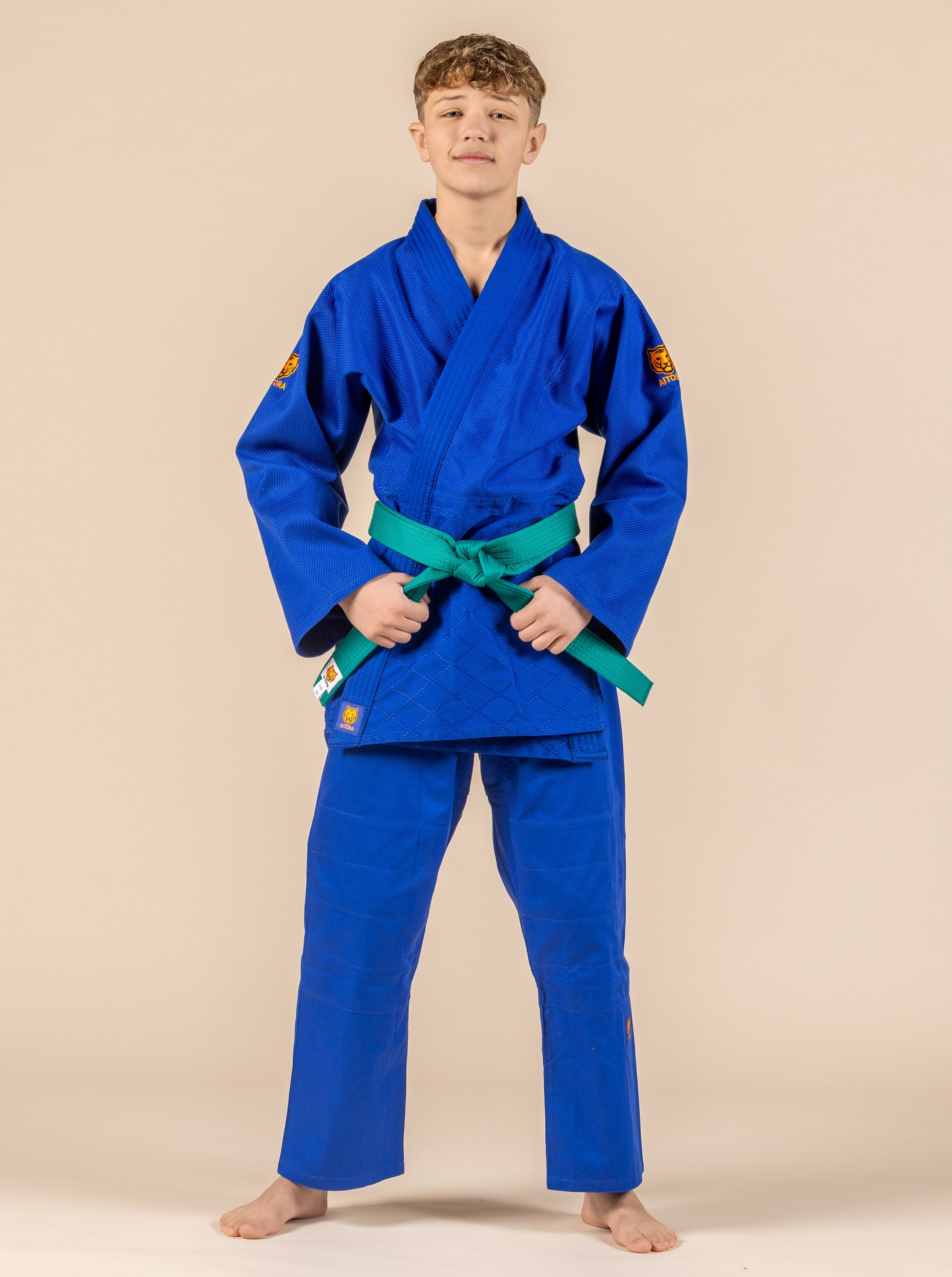 Judoanzug - weiß | blau | Fortgeschrittene | Kinder | Jugendliche | Erwachsene | 500 | Rise Keisei | AITORA