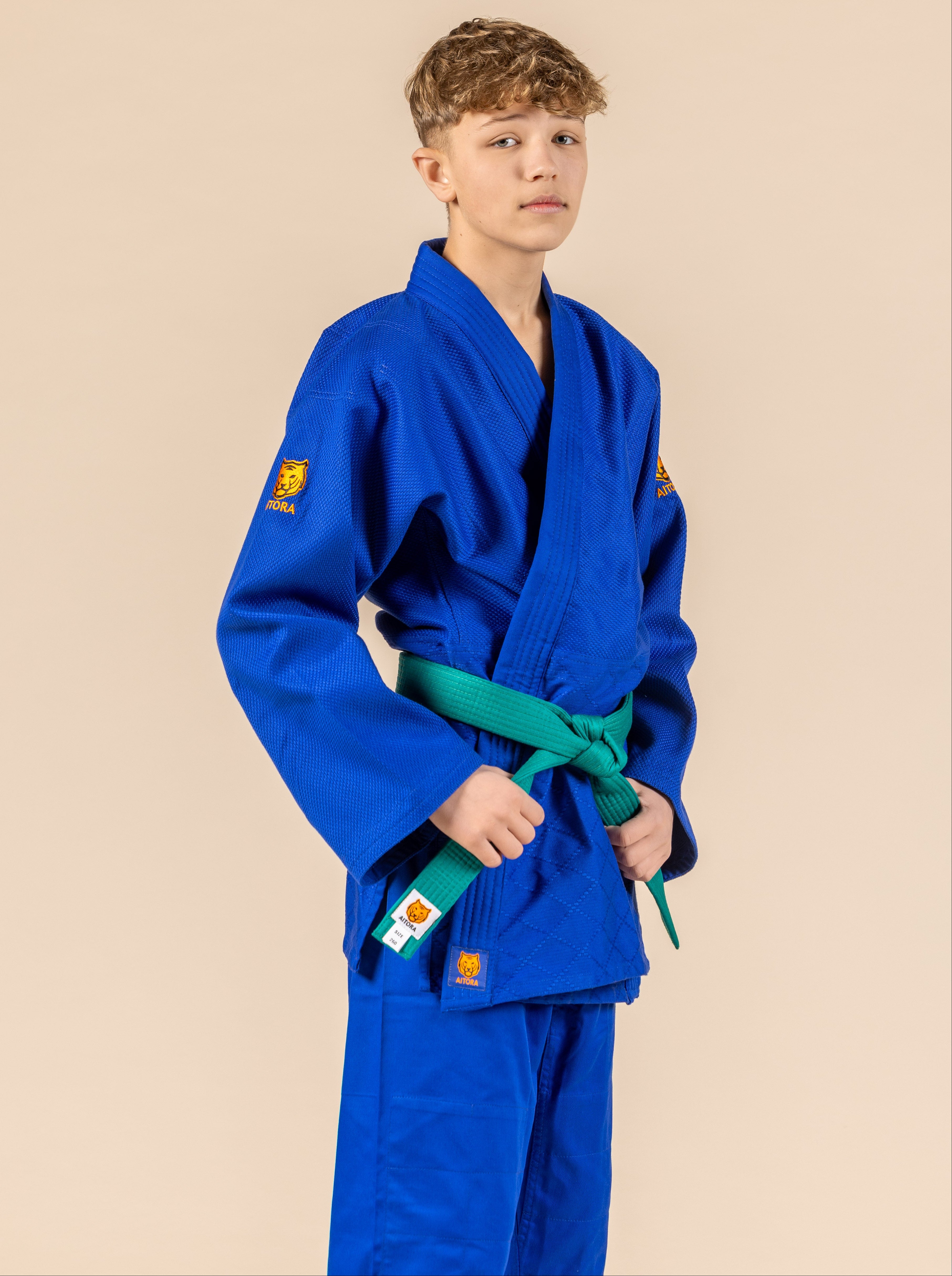 Judoanzug - weiß | blau | Fortgeschrittene | Kinder | Jugendliche | Erwachsene | 500 | Rise Keisei | AITORA