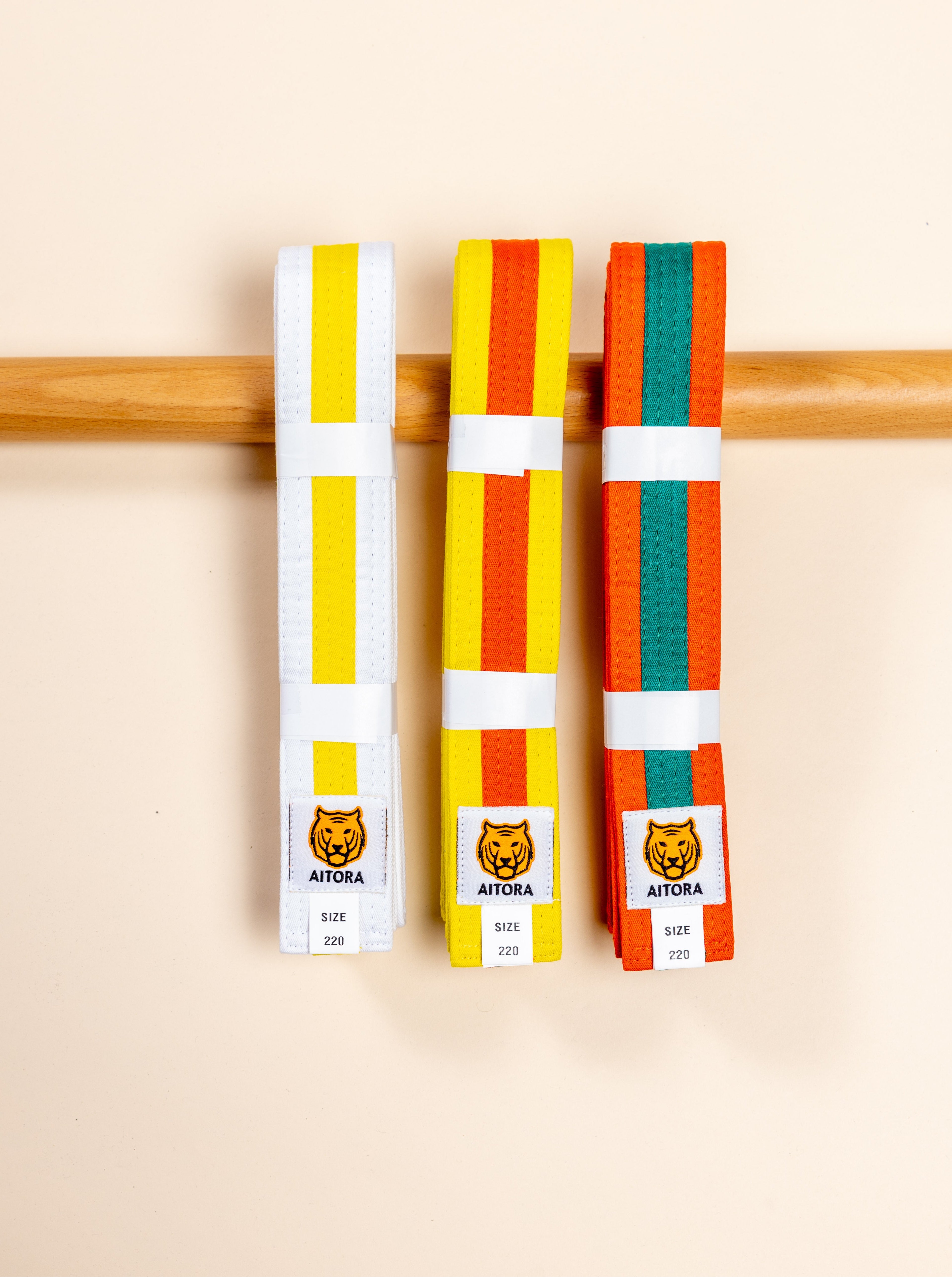 Judogürtel - Kindergürtel | 4,5 cm breit | zweifarbig | Start Hajime | AITORA