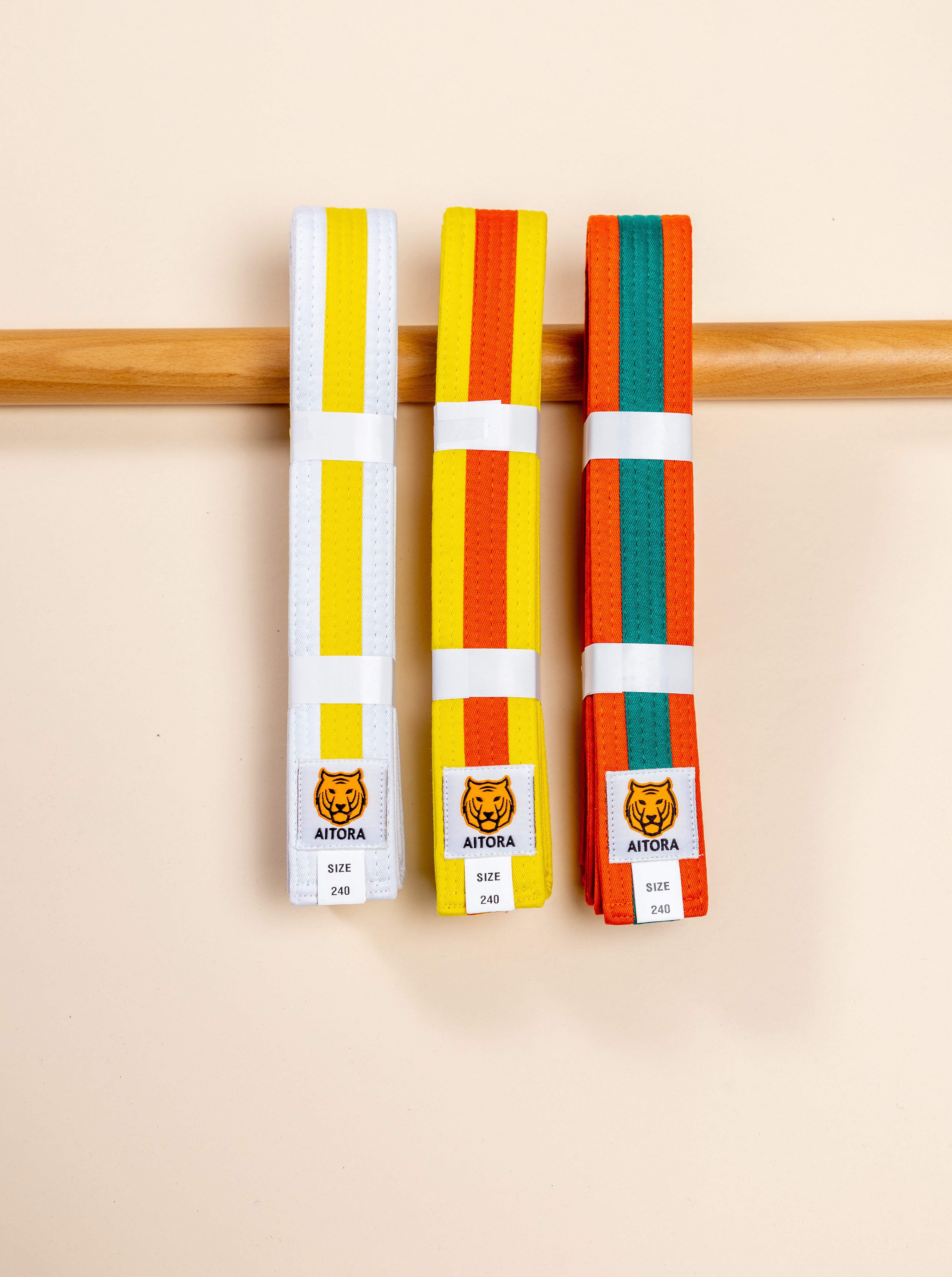 Judogürtel - Wettkampfgürtel | 4,5 cm breit | zweifarbig | Strong Keiko | AITORA